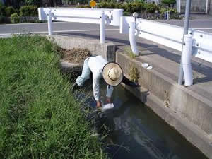 水質検査のための取水