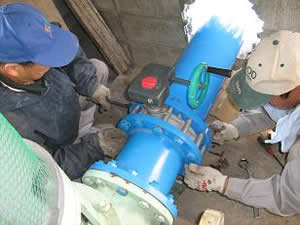 ポンプ場送水管の改修