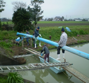 水管橋の再塗装